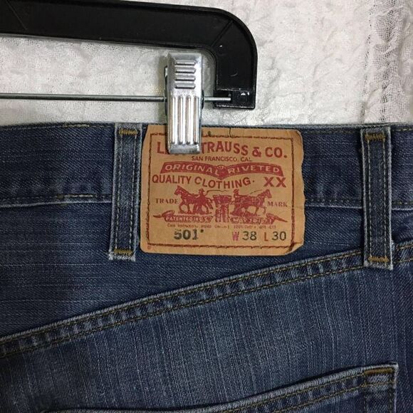 Levi's 501 Denim Jeans 38x30 - Picture 6 of 11